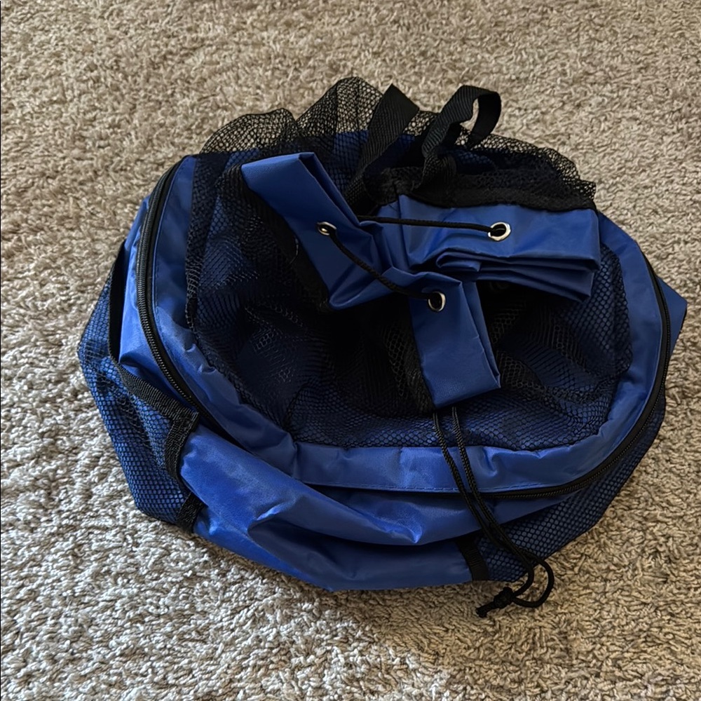 Blue Mesh Drawstring Cooler